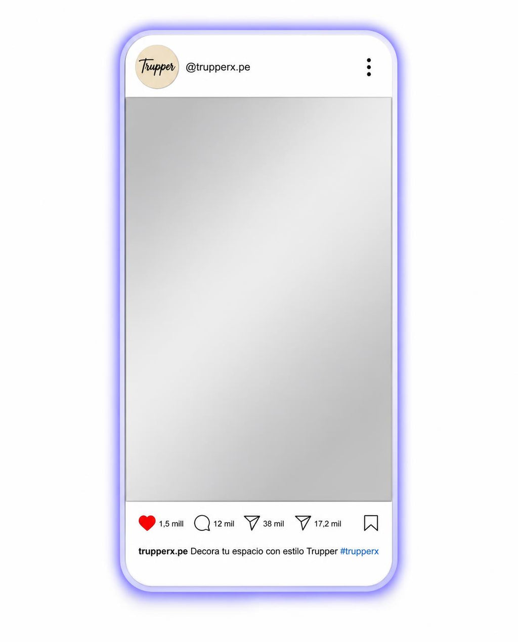 Espejo Instagram Personalizado con Luz LED | 120x60 cm