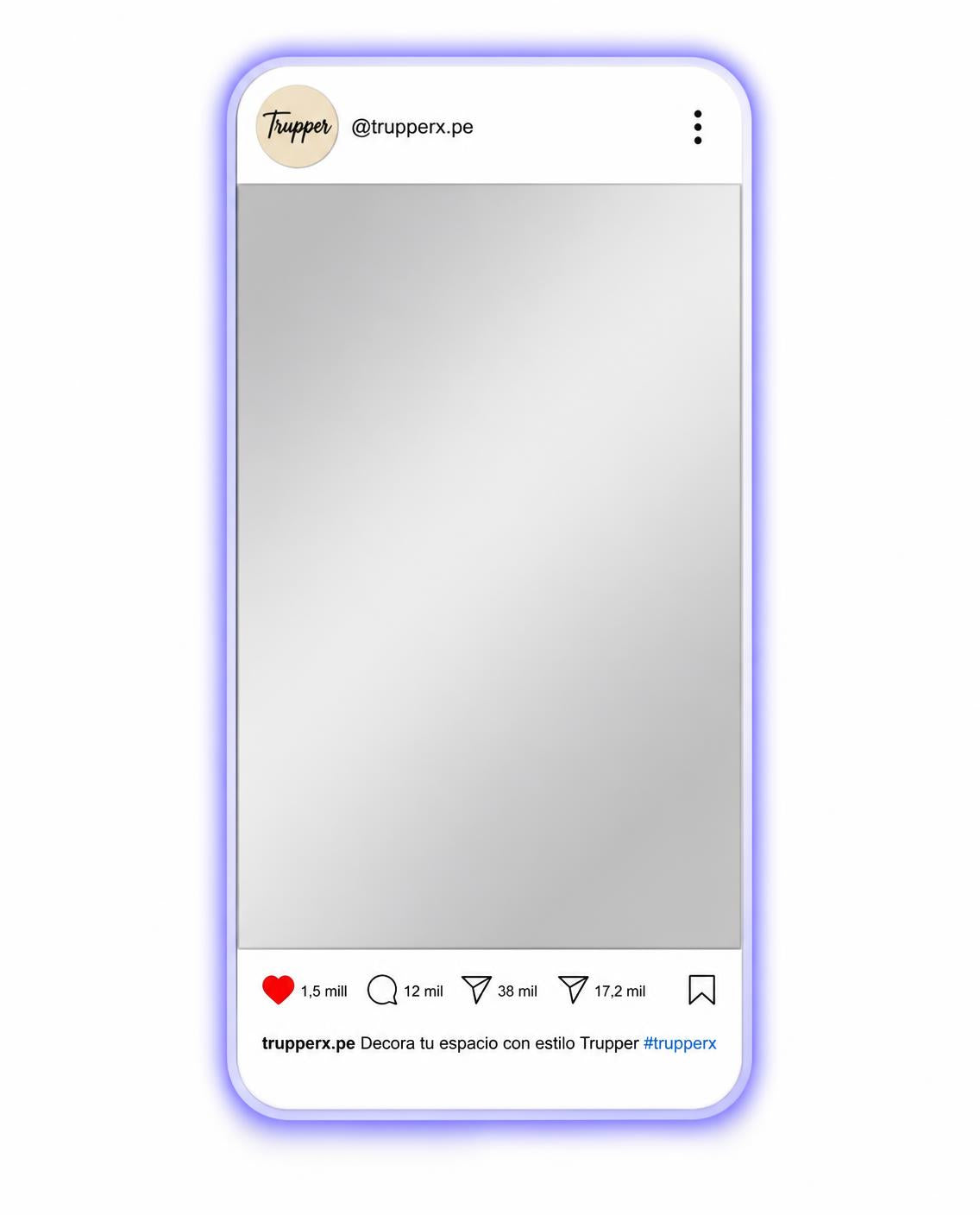 Espejo Instagram Personalizado con Luz LED | 120x60 cm